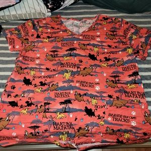 Lion king scrub top